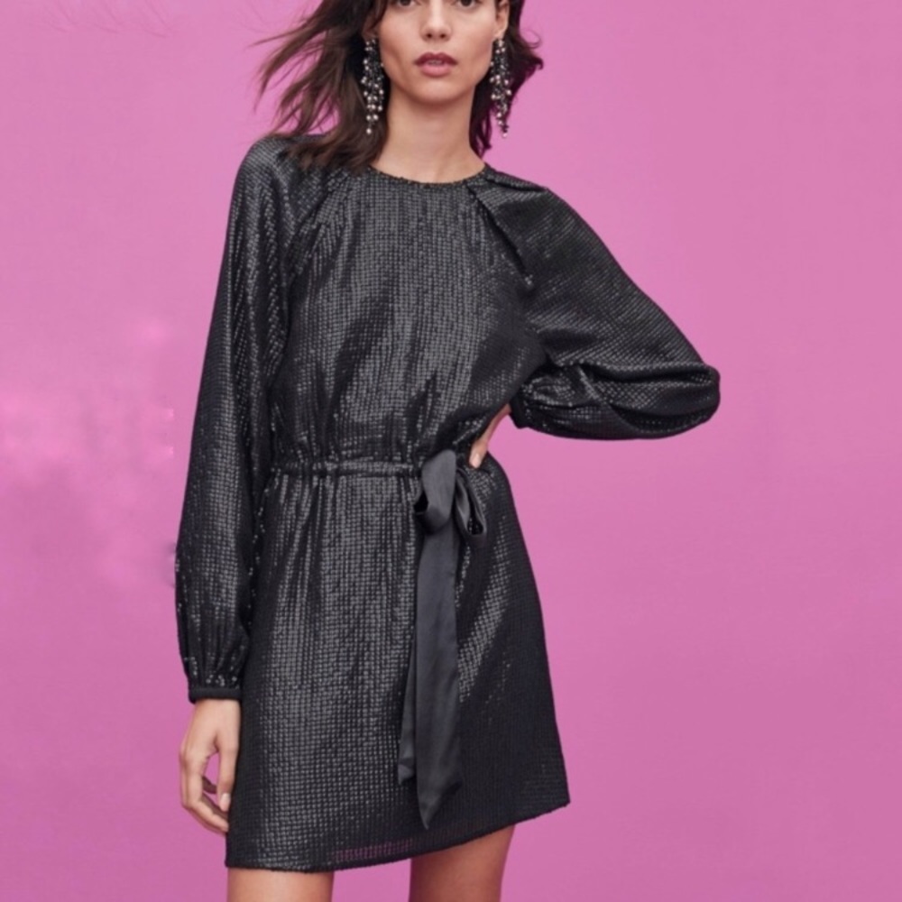 Sequin Raglan Minidress